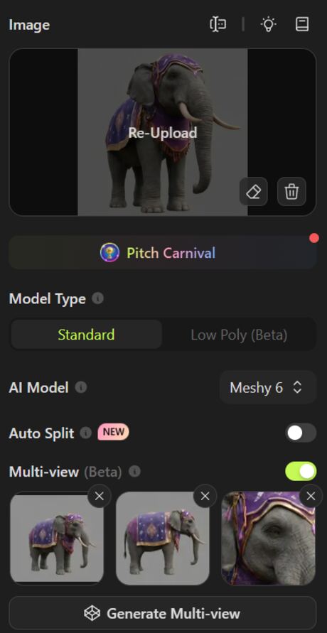 Blender viewport — parade staged over MCP