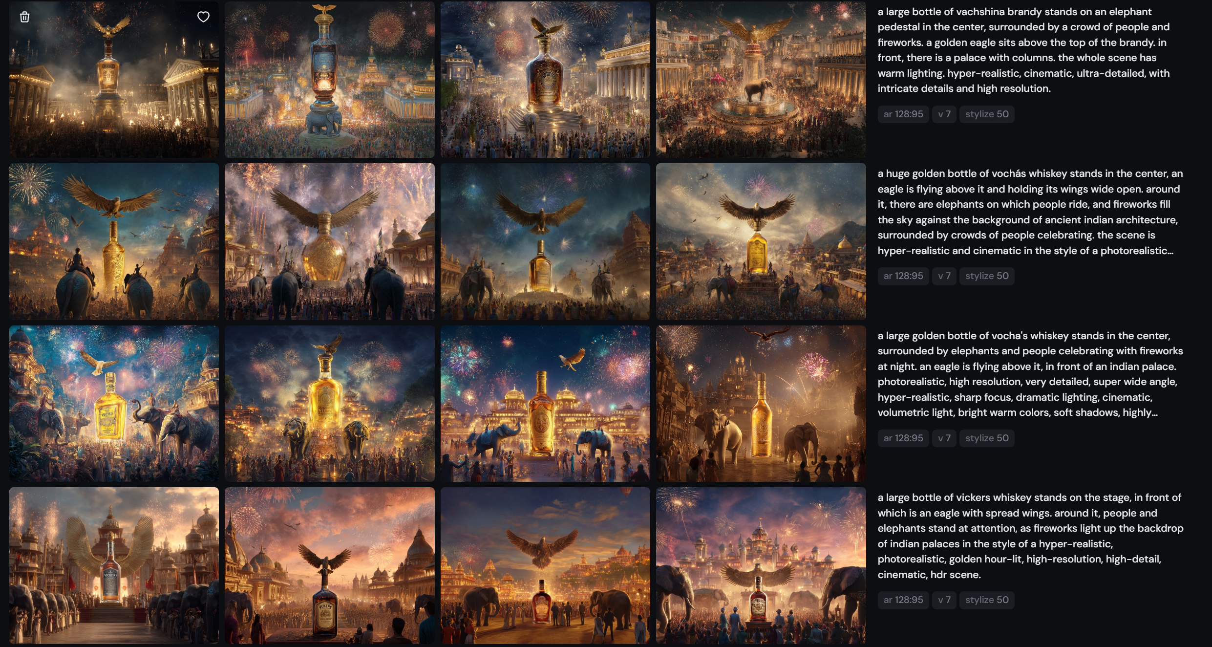 midjourney exploration board — celebration