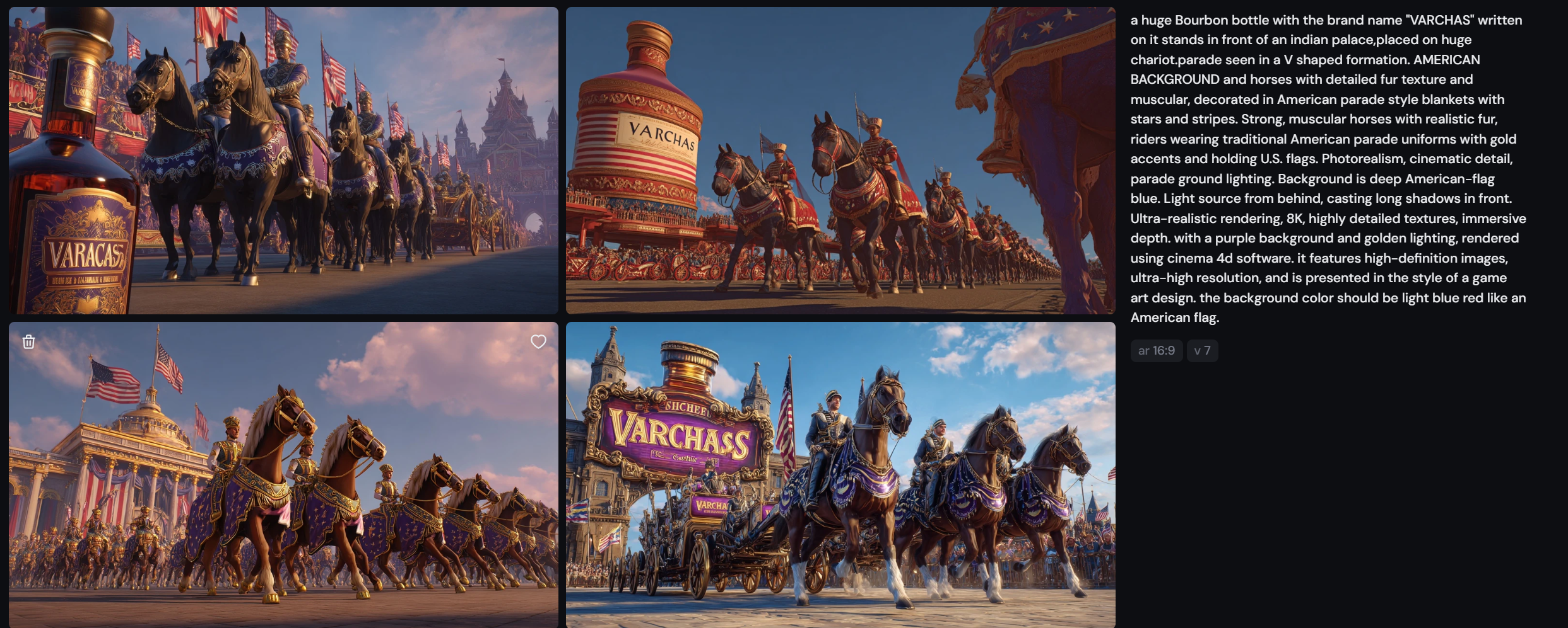 midjourney exploration board — parade