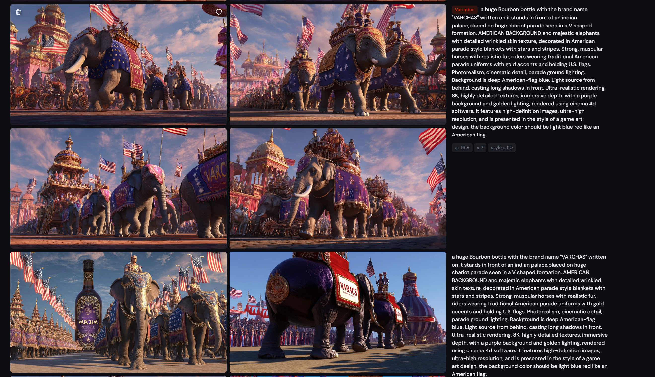 midjourney exploration board — elephants